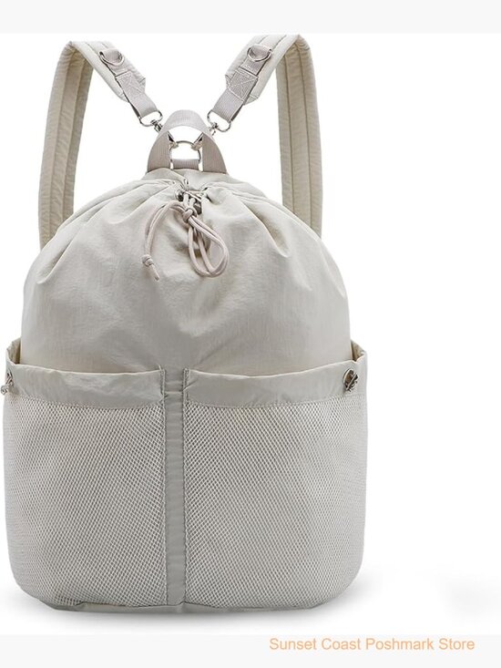 Waterproof Nylon Drawstring Backpack Adjustable Sports Travel Bag main image 4